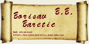 Borisav Baretić vizit kartica